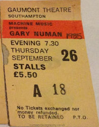 Southampton Ticket 1985